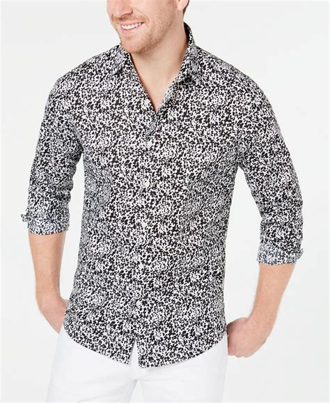 michael kors men's stretch shirt.